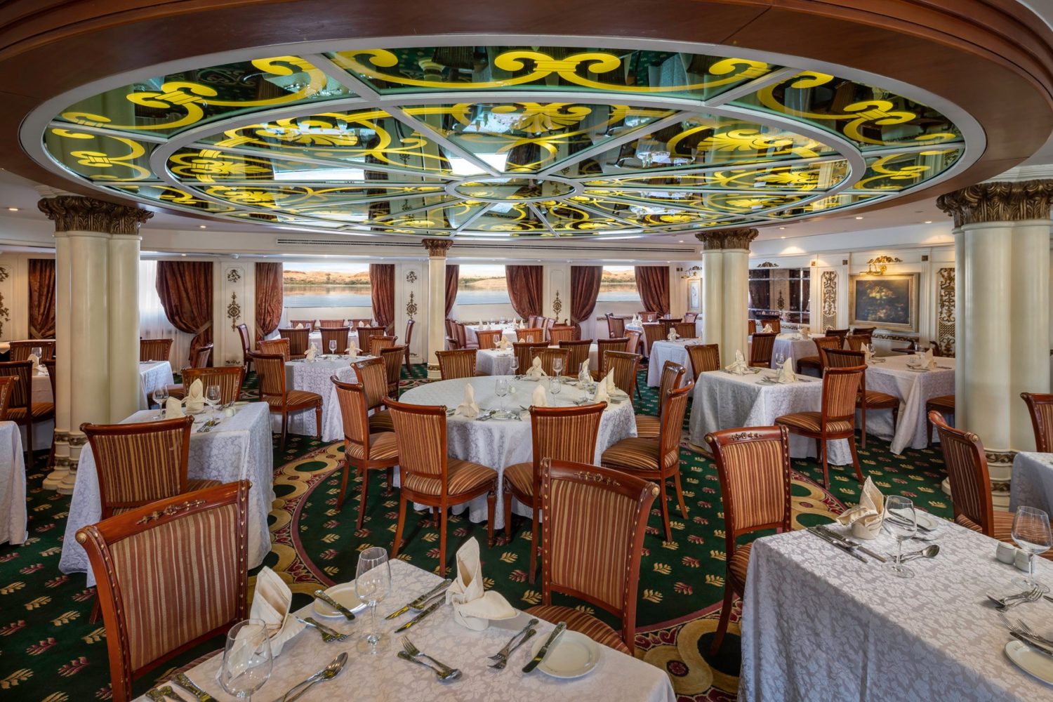 Main Restaurant at Sonesta St. George Luxury Nile Cruise