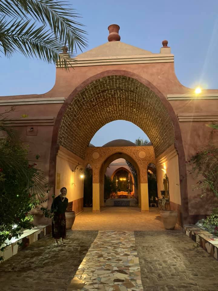 Entrance of Al Moudira Luxury Hotel in Luxor
