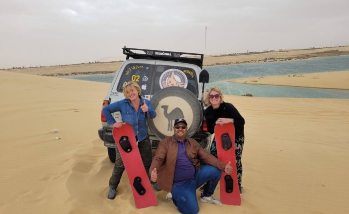 sandboardin in wadi el rayan desert