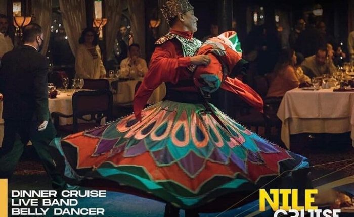 Soak up the magic of Cairo after dark on this dinner cruise that takes you floating along the Nile while enjoying a delicious meal and live entertainment. After getting picked up by your private driver, you'll board the luxurious boat and enjoy a few hours of wonderful Egyptian food and mesmerizing belly dancers and whirling Dervish dancers (Tannoura) accompanied by a live band.